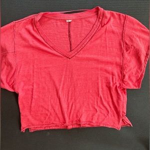 We The Free box oversized red t-shirt